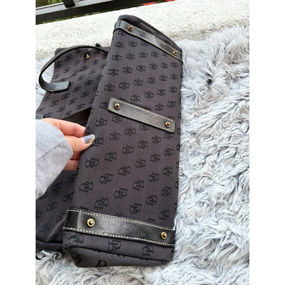 Dooney & Bourke Black Logo Canvas Large Purse Tote - Picture 8 of 9